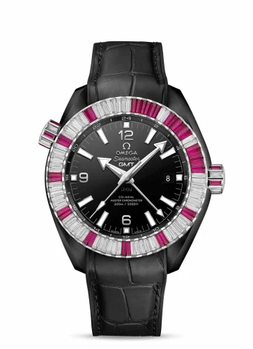 Omega Seamaster Planet Ocean 600M Co-Axial 45.5 Master Chronometer GMT Deep Black Ruby 215.98.46.22.01.002 (21598462201002)